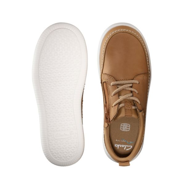 Clarks Boys Cloud Blaze Kid Casual Shoes Brown | CA-3248197